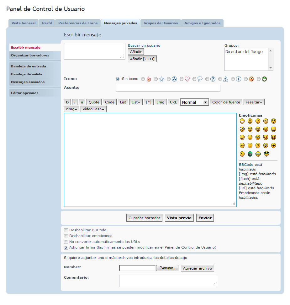 El usuario Ellolo sí puede adjuntar archivos.