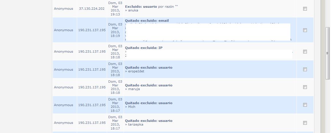 he borrado de la foto las ips y correos q han sido excluidos por seguridad!