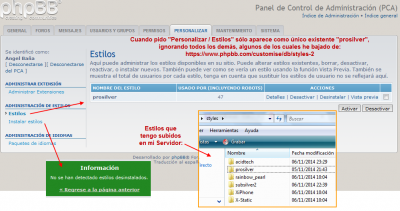 Imagen con detalles del problema.