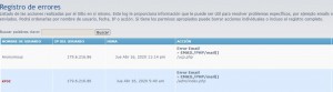 Esto me sale en el reporte de errores