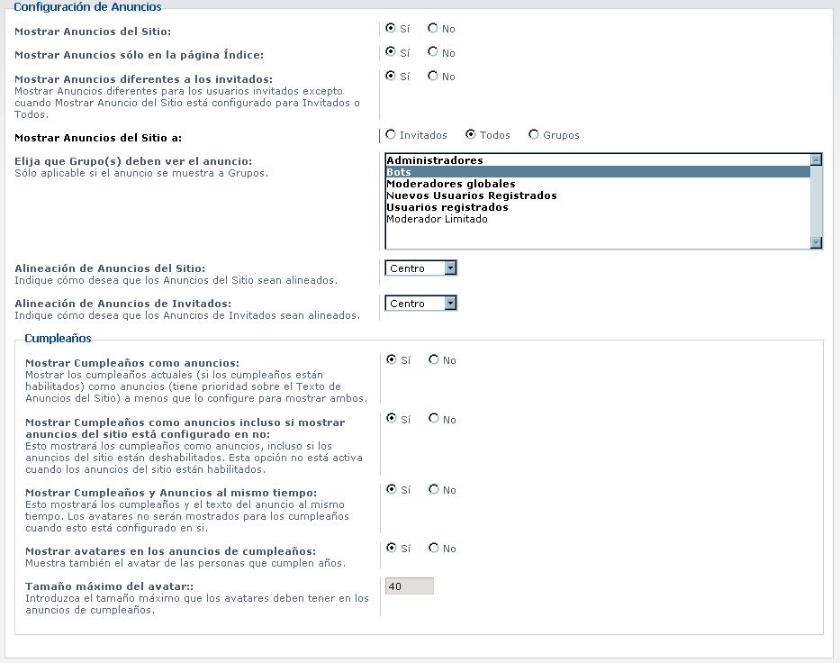 configuracion