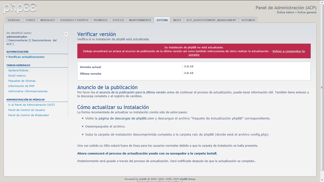 el error que me sale
