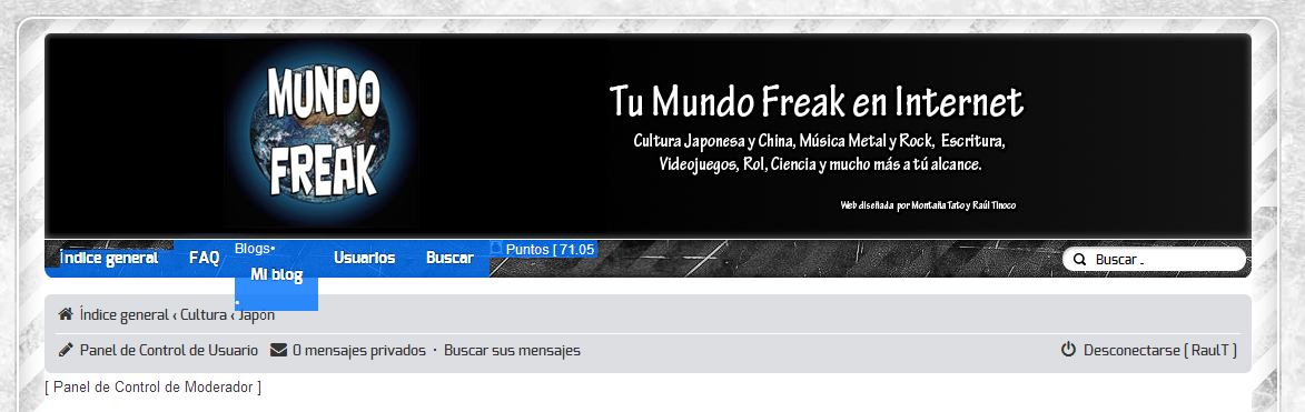 El error que me da una vez logueado